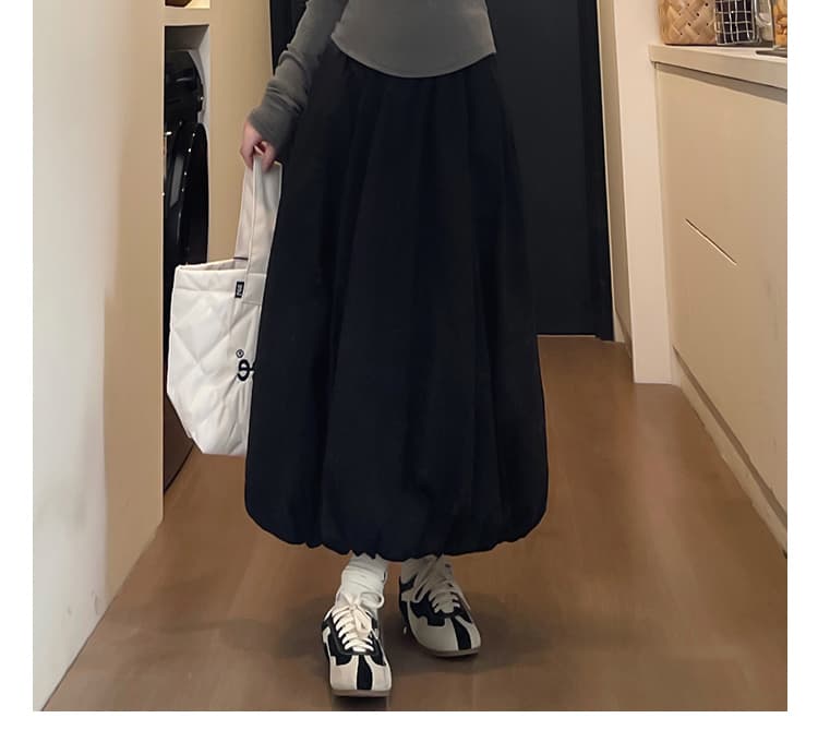 スカート バルーンシルエット ロングスカート