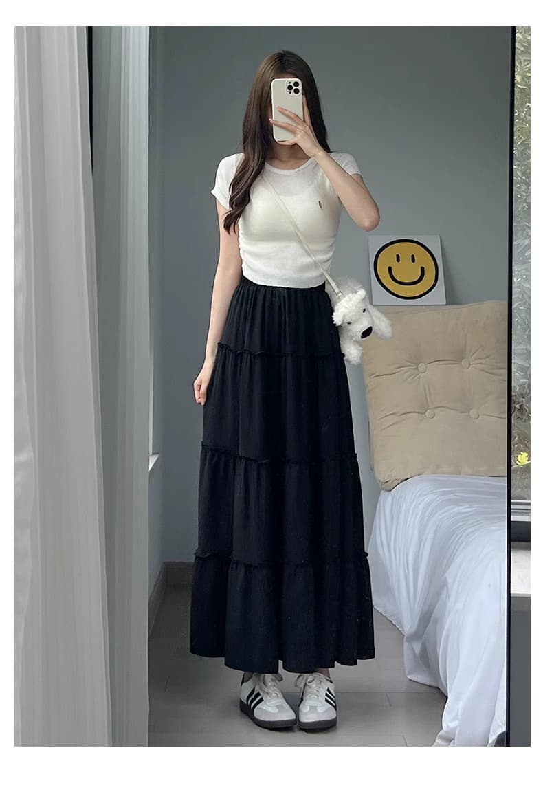 ふんわり優美チュールスカート