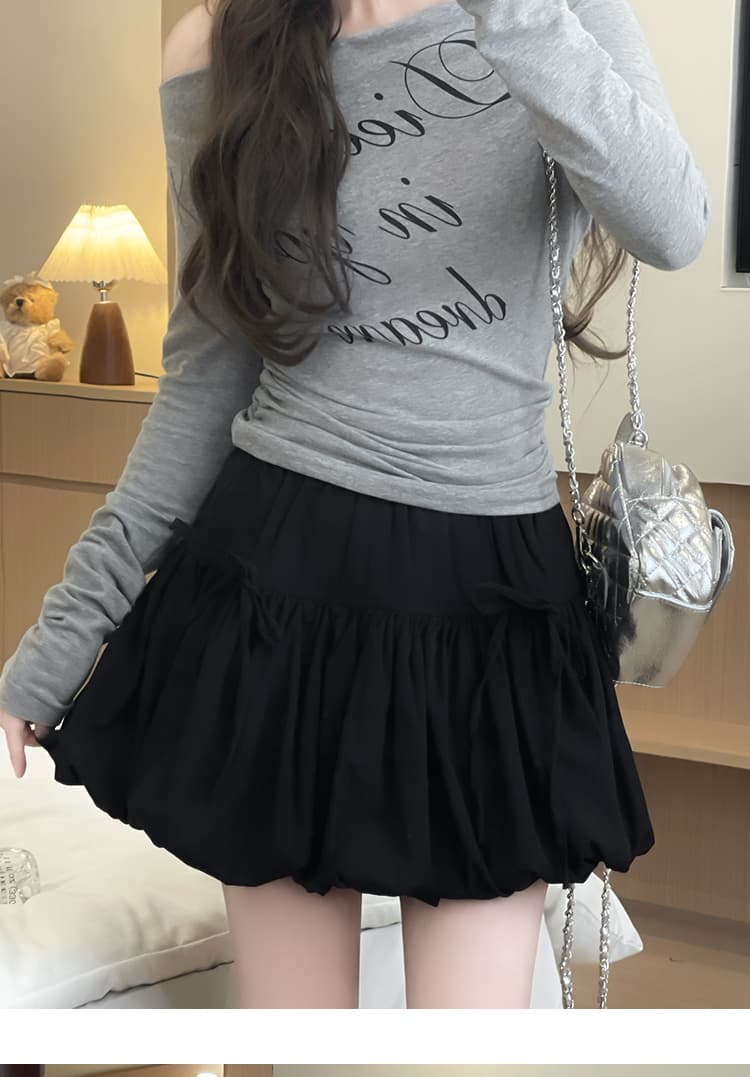 スカート ふんわりバルーンミニスカート