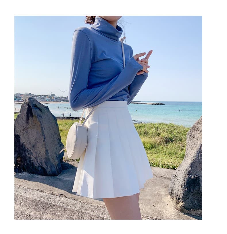 スカート プリーツ優美ミニスカート
