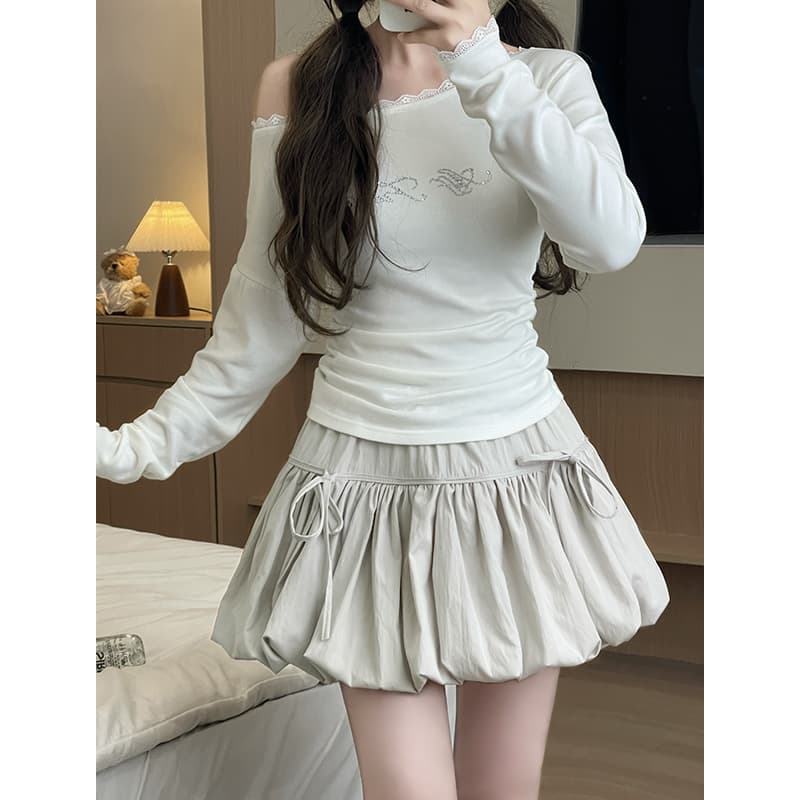 スカート ふんわりバルーンミニスカート