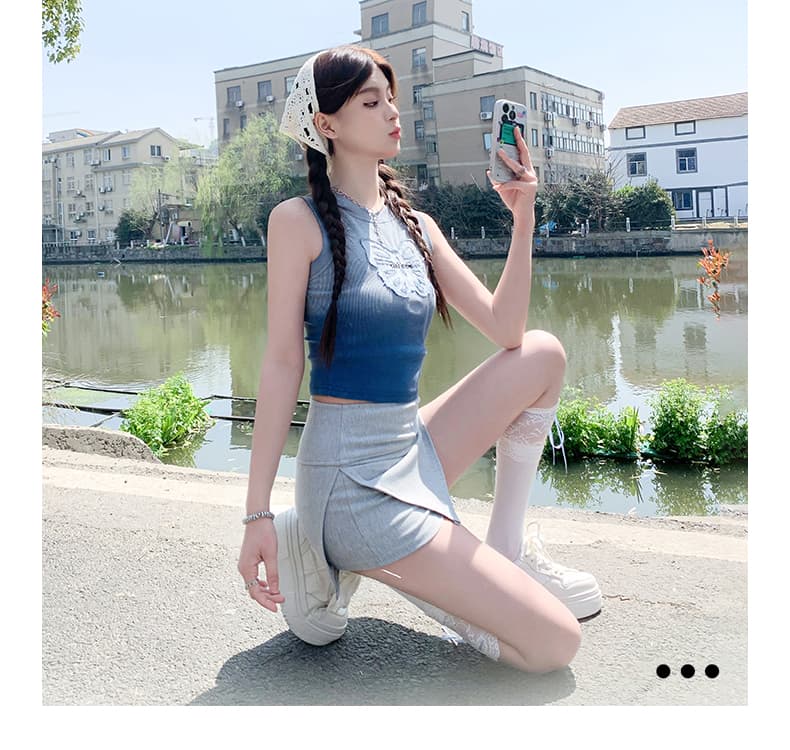 スカート シンプル細身ミニスカート