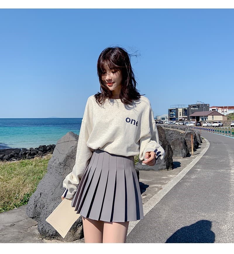 スカート プリーツ優美ミニスカート