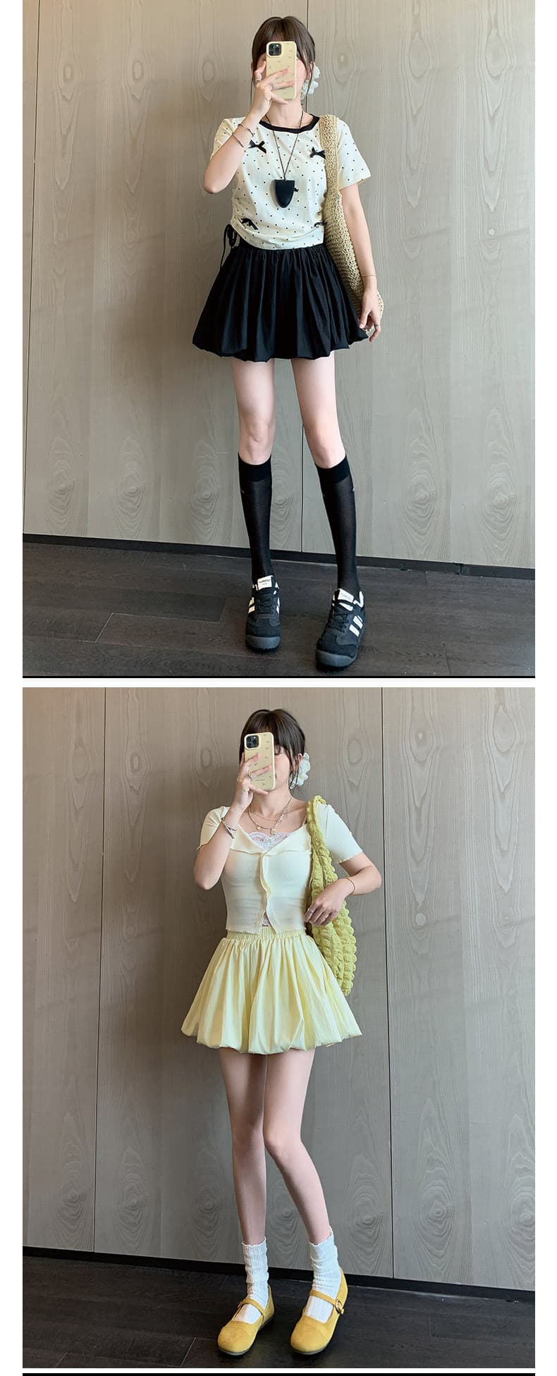 スカート ふんわりバルーンミニスカート