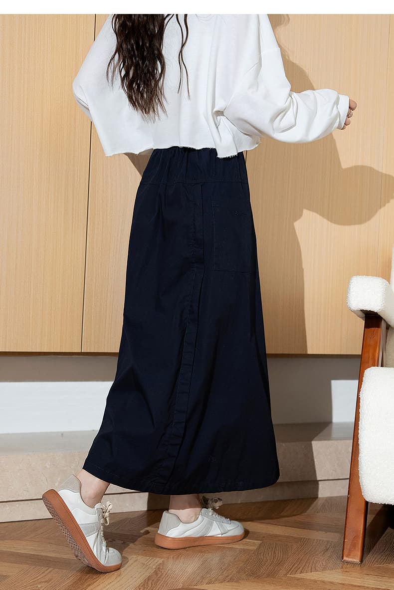 スカート ゆったりシルエットマキシスカート