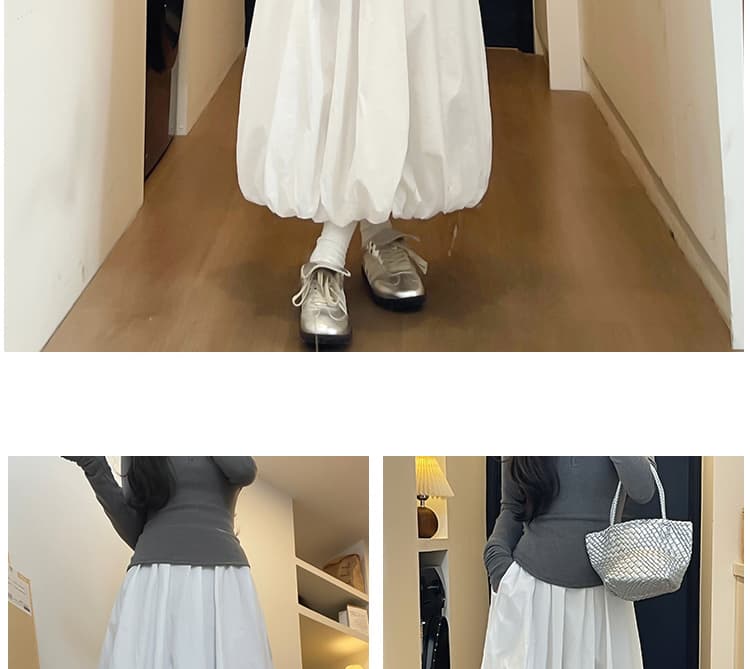 スカート バルーンシルエット ロングスカート
