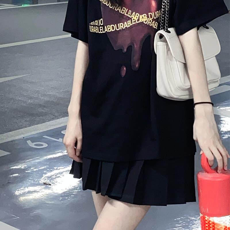 ふんわりプリーツ制服スカート