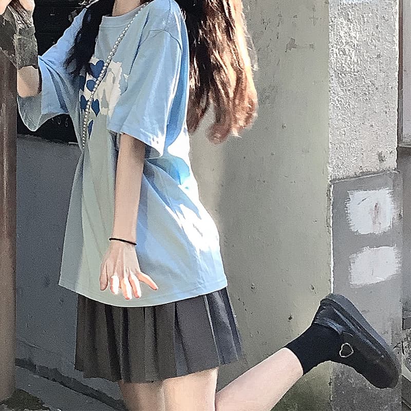 ふんわりプリーツ制服スカート