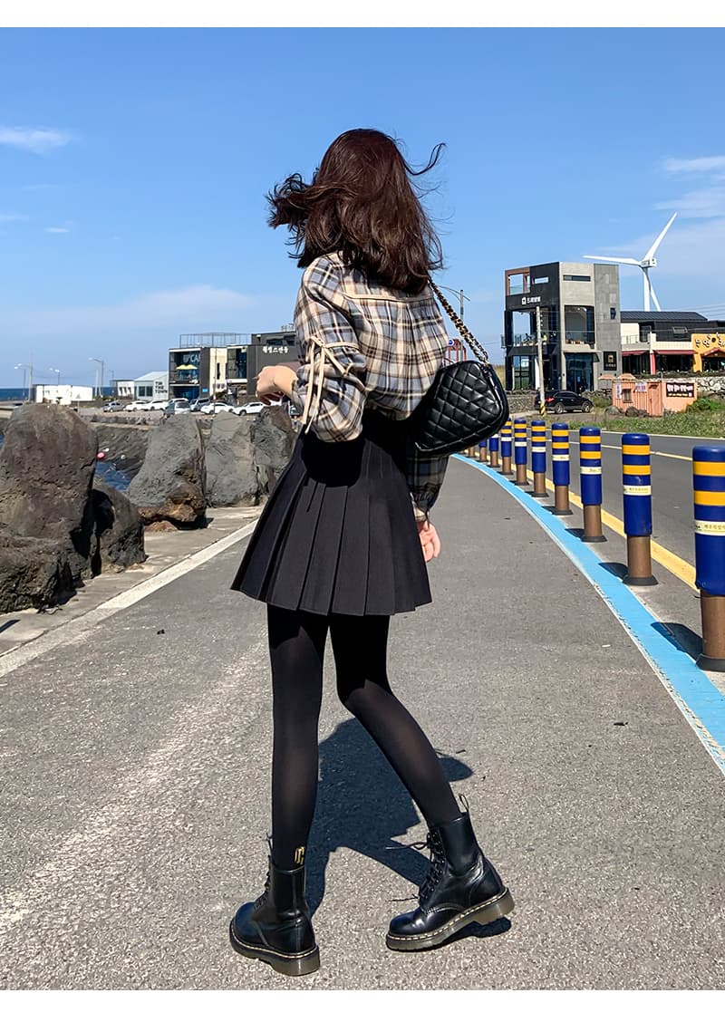 スカート プリーツ優美ミニスカート