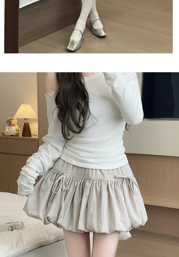 スカート ふんわりバルーンミニスカート