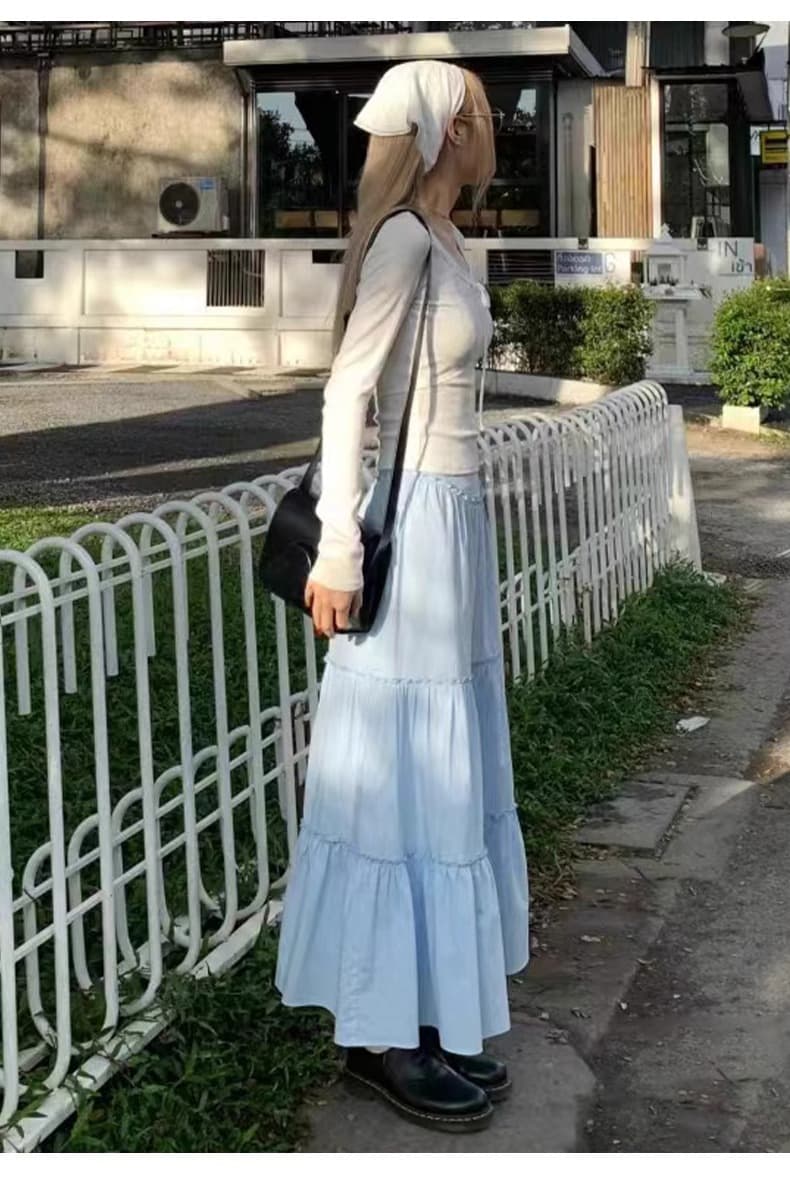 ふんわり優美チュールスカート