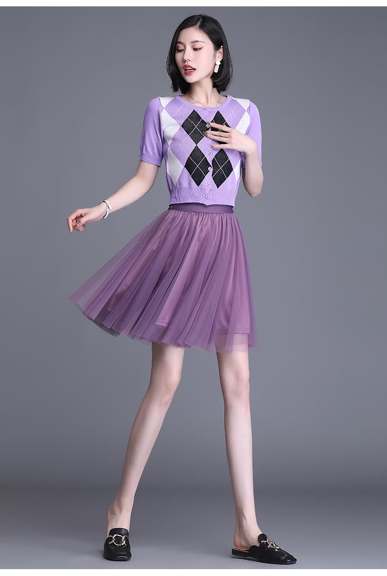ふんわり優美チュールスカート
