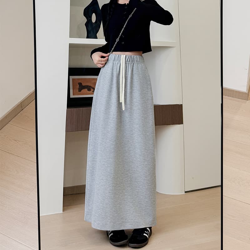 スカート シンプル上品マキシ丈スカート