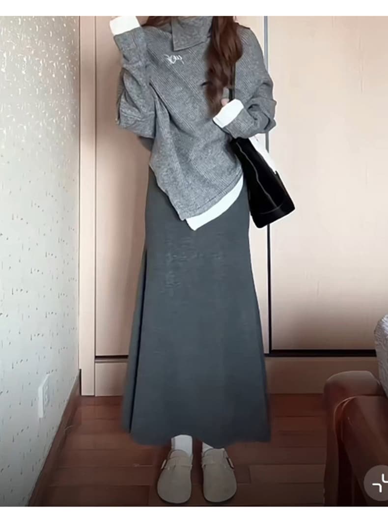 とろみマーメイドニットスカート