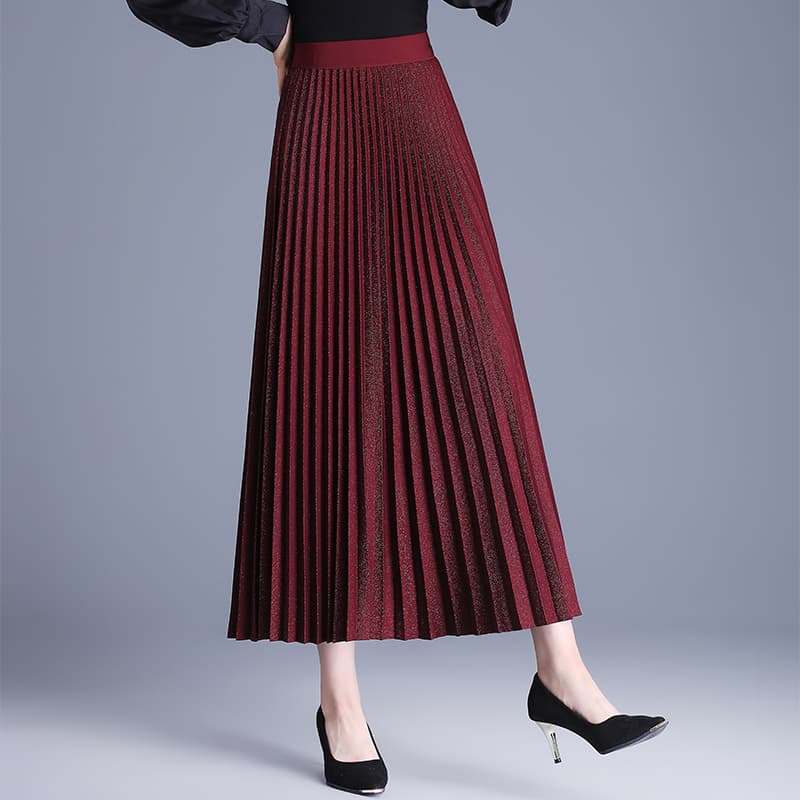 艶やかロングプリーツスカート