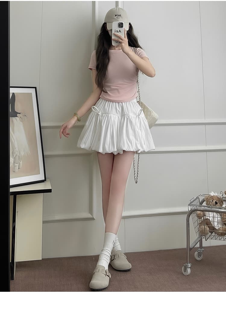 スカート ふんわりバルーンミニスカート