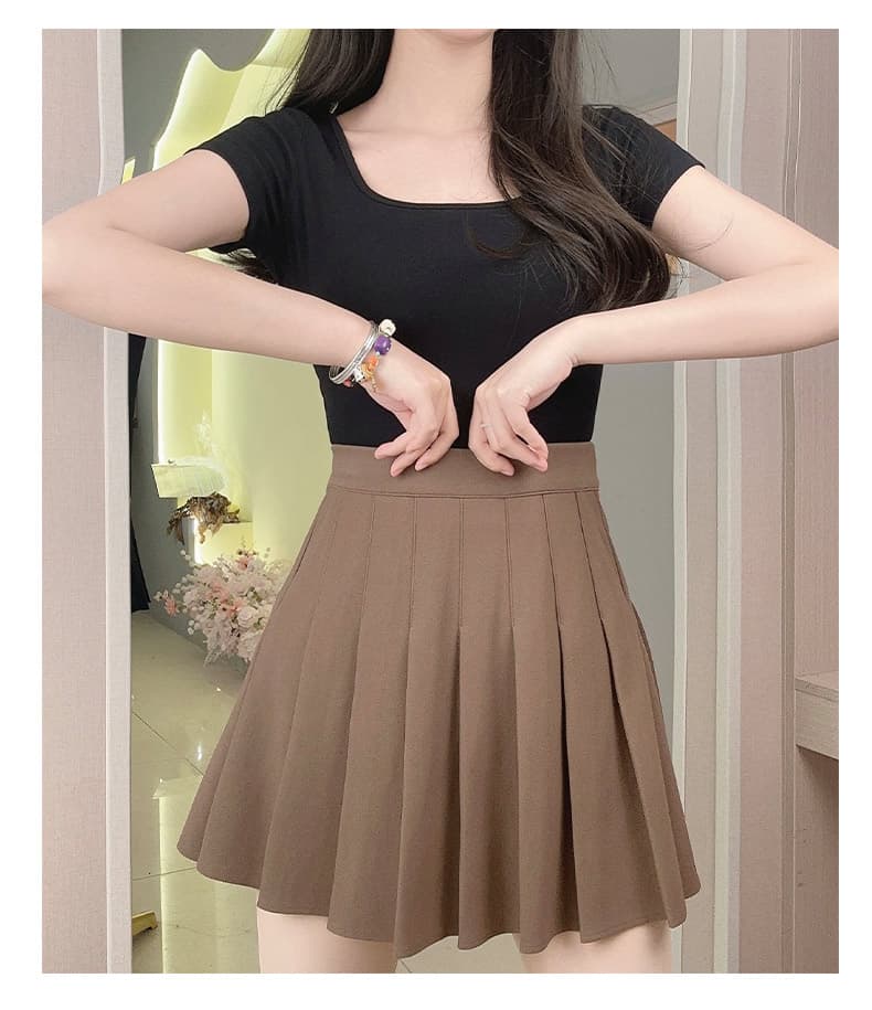 優美プリーツミニスカート