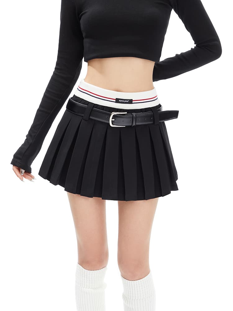 スカート プリーツミニスカート