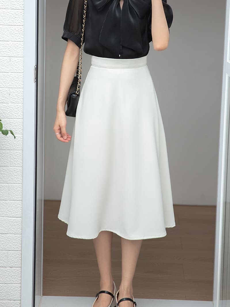 スカート すっきり美シルエットフレアスカート