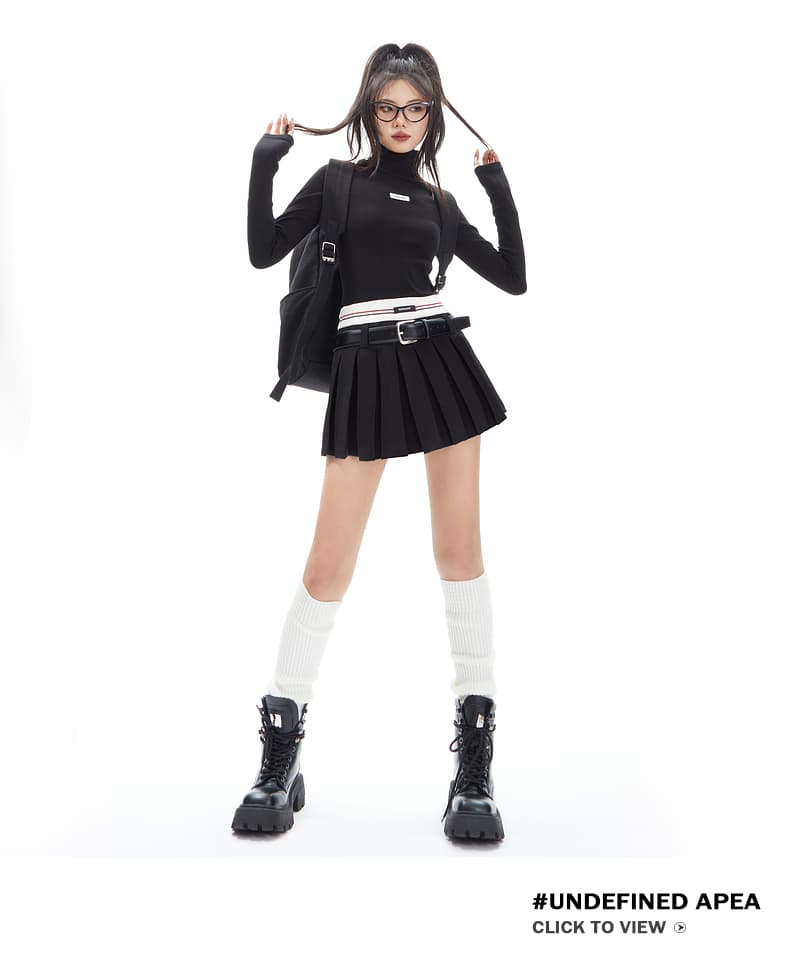 スカート プリーツミニスカート