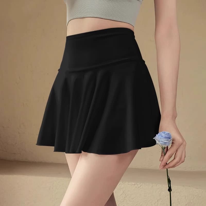 スカート なめらかフレアミニスカート