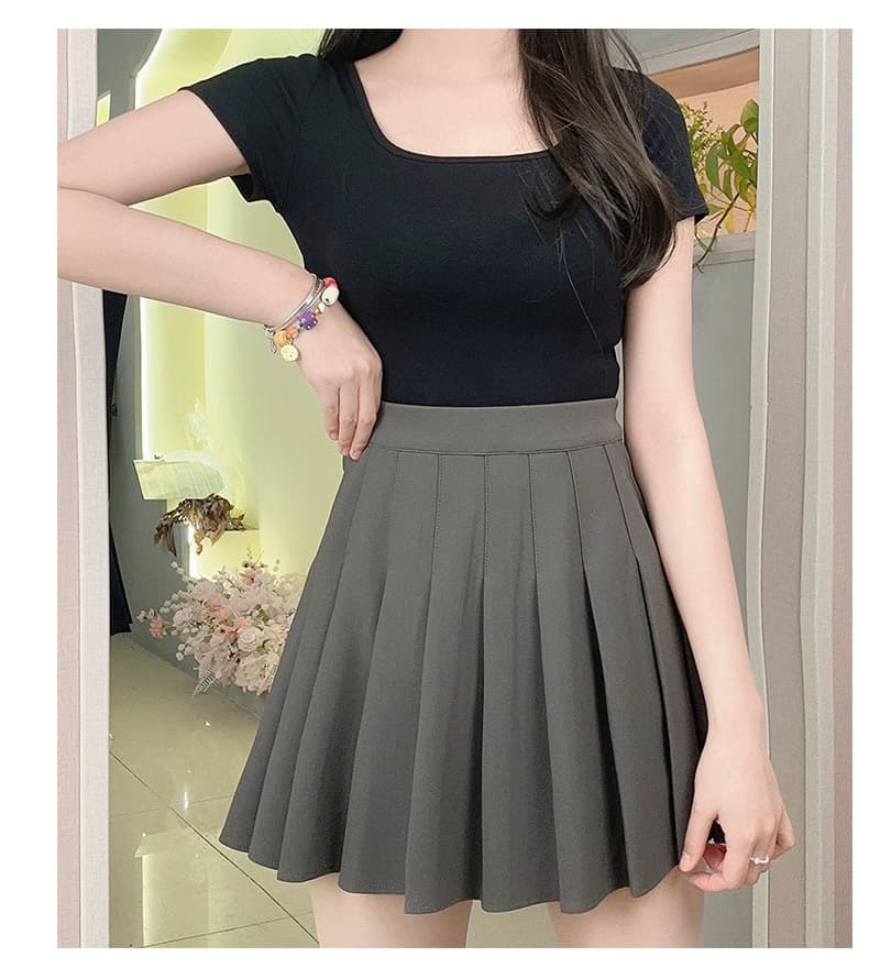 優美プリーツミニスカート