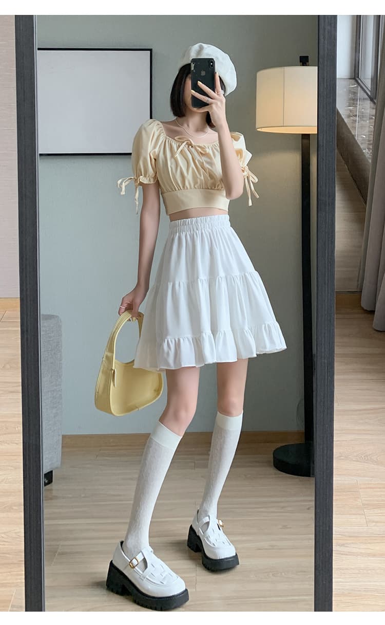 ティアードフリルプリーツスカート