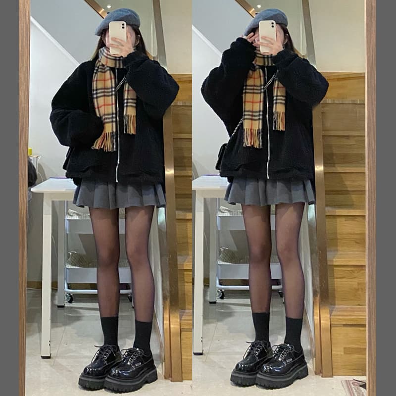 ハイウエスト細プリーツミニスカート