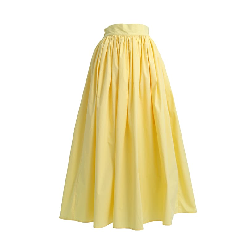 【カラー5色から選べる】春先取りのロングギャザースカート
