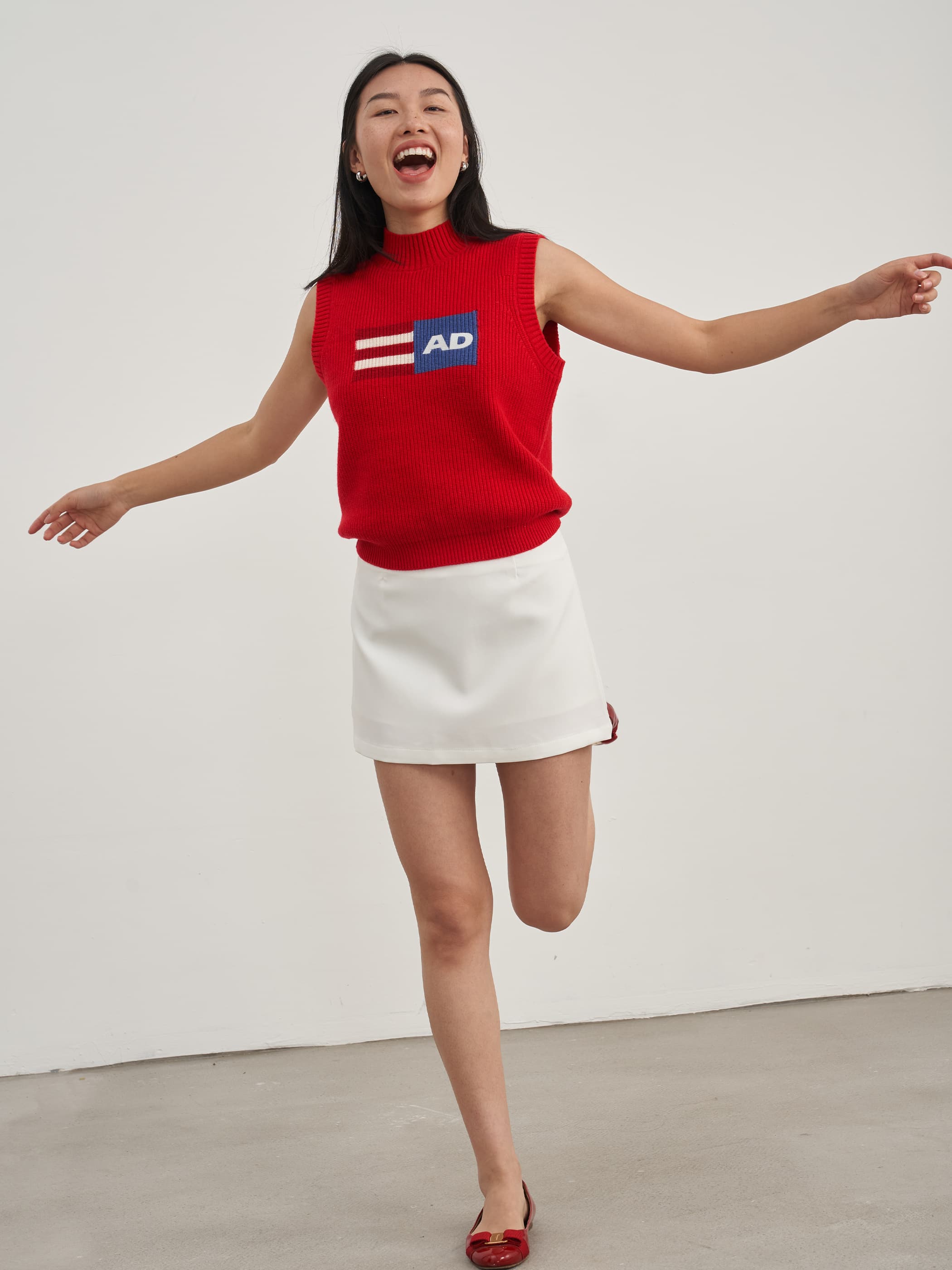 スカート シンプル台形ミニスカート