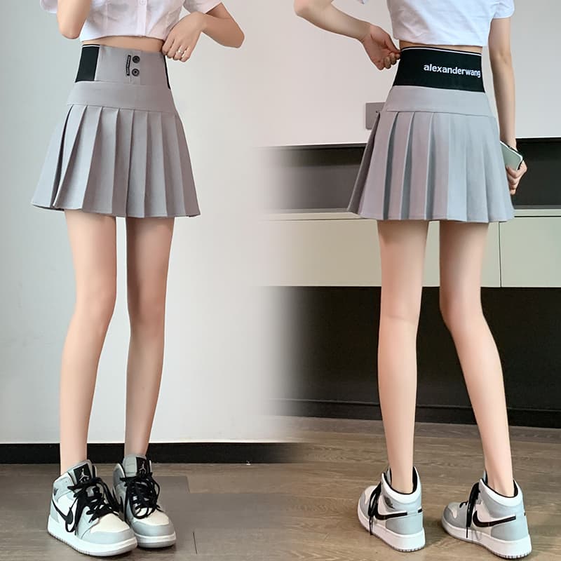 ハイウエストプリーツミニスカート