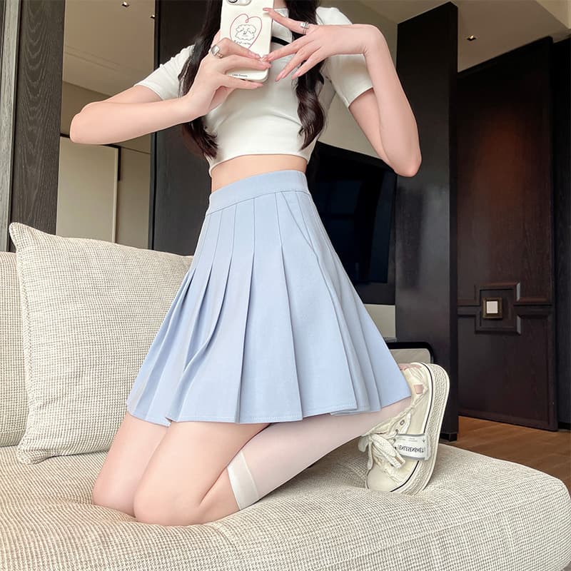 ふんわり優美プリーツミニスカート