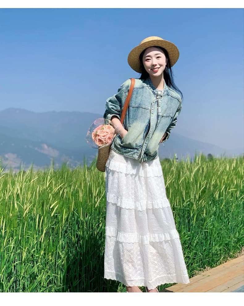 ふんわり優美チュールロングスカート