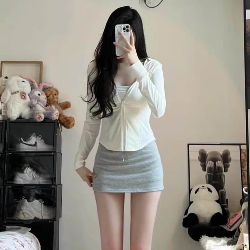 すっきりシルエット ミニスカート