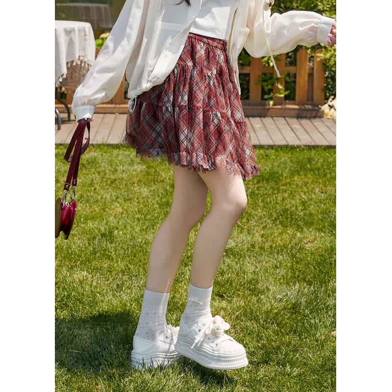 ふんわり重ねチュールスカート