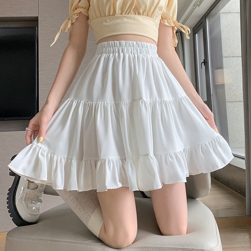 ティアードフリルプリーツスカート